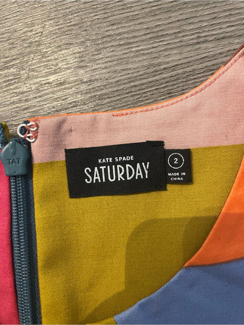 NWOT Kate Spade Saturday Patchwork Dress, Sz 2 - Picture 3 of 4
